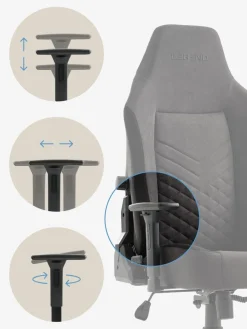 ABILDAASilla gaming ABILDAA tela gris antracita