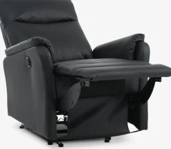 ABILDSKOVSillón reclinable ABILDSKOV eléctrico polipiel negro