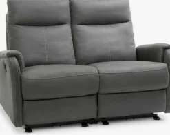 ABILDSKOVSofá ABILDSKOV reclinable polipiel gris