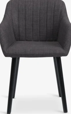 ADSLEVSilla de comedor ADSLEV tela gris antracita/negro