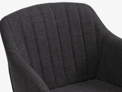 ADSLEVSilla de comedor ADSLEV tela gris antracita/negro