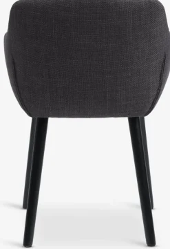 ADSLEVSilla de comedor ADSLEV tela gris antracita/negro