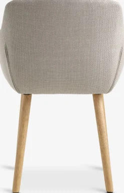 ADSLEVSilla de comedor ADSLEV tela beis/color roble natural
