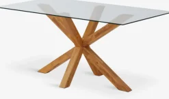 AGERBYMesa de comedor AGERBY 90x160 cristal/roble natural