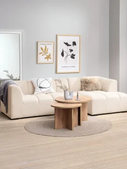 ALLESESofá ALLESE chaise longue derecha tela beis