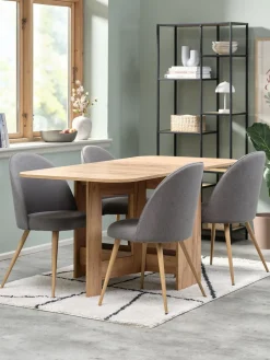 ALLINGMesa de comedor ALLING 80x100/163 color roble cálido