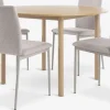 ALSTED + BRANDEMesa ALSTED Ø120 roble natural + 4 sillas BRANDE beis