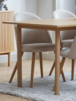 ALSTED + THORUPMesa ALSTED L160 roble natural + 4 sillas THORUP beis/roble