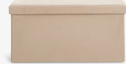 AUNINGPuf AUNING 76x38 con almacenaje terciopelo arena oscuro