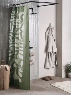 BAGGETORPPLUSCortina de ducha BAGGETORP 180x200 verde oliva