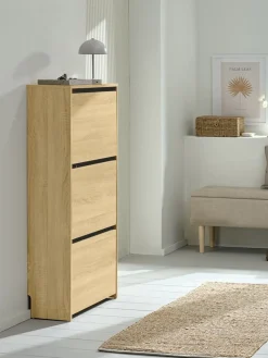 BAKHUSEZapatero BAKHUSE 3 compartimentos color roble cálido