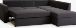 BEDSTEDSofá cama con chaise longue BEDSTED gris