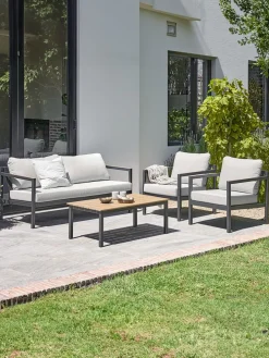 BEJSTRUPConjunto muebles jardín BEJSTRUP 4 plazas gris