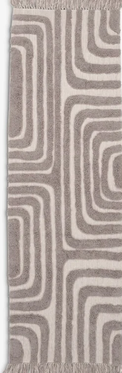 BERGASTERAlfombra BERGASTER 65x200 gris cálido/beis