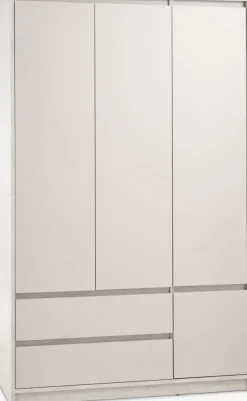 BILLUNDArmario BILLUND 119x193 4 puertas 2 cajones travertino/beis