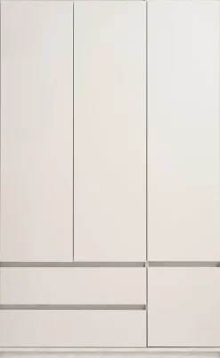BILLUNDArmario BILLUND 119x193 4 puertas 2 cajones travertino/beis