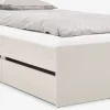 BILLUNDCama con almacenaje BILLUND 90x200 travertino/beis
