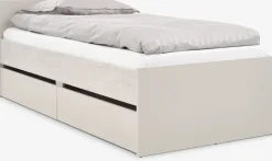 BILLUNDCama con almacenaje BILLUND 90x200 travertino/beis