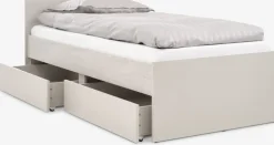 BILLUNDCama con almacenaje BILLUND 90x200 travertino/beis