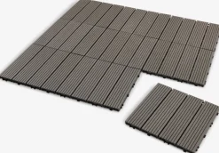 BRUDEANDBaldosa BRUDEAND A30xL30 madera artificial marrón 9 unidades
