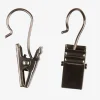 Clip metal negro mate 10 unidades