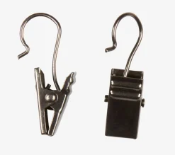 Clip metal negro mate 10 unidades