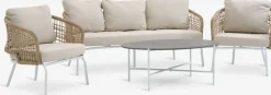 DYVIGConjunto muebles jardín DYVIG 5 plazas secado rápido blanco