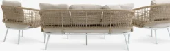DYVIGConjunto muebles jardín DYVIG 5 plazas secado rápido blanco