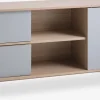 EGEBJERGAparador EGEBJERG 2 cajones 1 puerta gris/roble claro