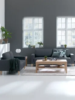 EGENSESofá EGENSE 2 plazas tela gris oscuro