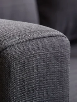 EGENSESofá EGENSE chaise longue tela gris oscuro