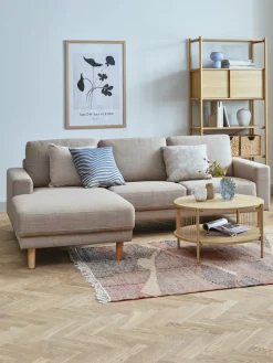 EGENSESofá EGENSE con chaise longue tela arena