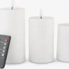 EIDEVela pilar LED EIDE 3 unidades con mando