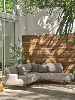ELLEKILDESofá de exterior ELLEKILDE 5 plazas 4 estaciones topo