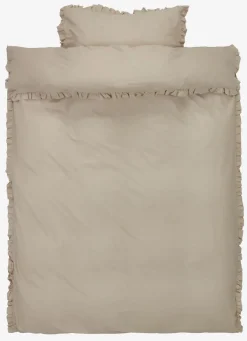 ELMAGOLDJuego funda nórdica algodón lavado ELMA 155x220 arena