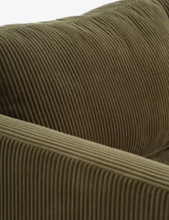 FALSLEVSofá FALSLEV chaise longue pana verde oliva