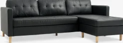 FALSLEVSofá FALSLEV chaise longue polipiel negro
