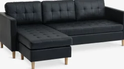 FALSLEVSofá FALSLEV chaise longue polipiel negro