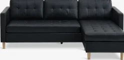 FALSLEVSofá FALSLEV chaise longue polipiel negro