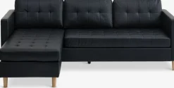 FALSLEVSofá FALSLEV chaise longue polipiel negro