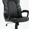 FJELSTEDSilla gaming FJELSTED polipiel negro/gris