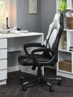 FJELSTEDSilla gaming FJELSTED polipiel negro/gris