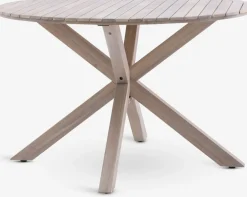 FUGLSAND + RADSTEDMesa FUGLSAND Ø120 + 4 sillas RADSTED madera dura