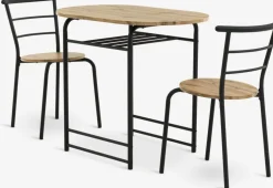 GADSTRUPMesa GADSTRUP L92 + 2 GADSTRUP negro/roble salvaje natural