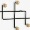 GAMBYPerchero GAMBY 6 ganchos natural/negro