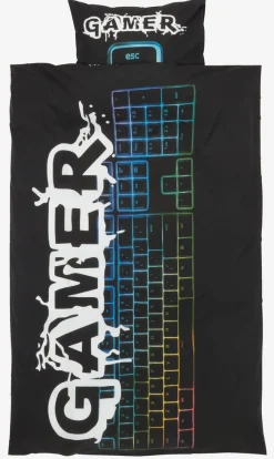 GAMINGPLUSJuego funda nórdica GAMING 155x220 negro