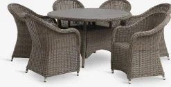 GAMMELBYMesa GAMMELBY Ø130 + 4 sillas GAMMELBY gris