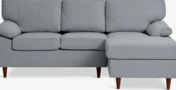 GEDVEDSofá chaise longue GEDVED tela gris claro