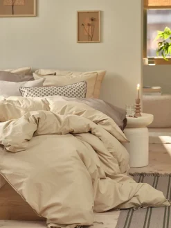 GROGOLDFunda de almohada algodón lavado GRO 50x70/75 arena oscuro