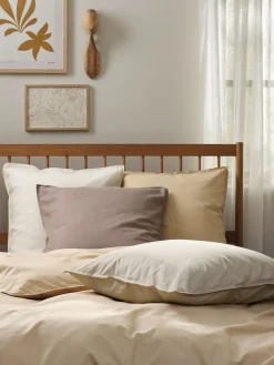GROGOLDFunda de almohada algodón lavado GRO 50x70/75 caqui pálido